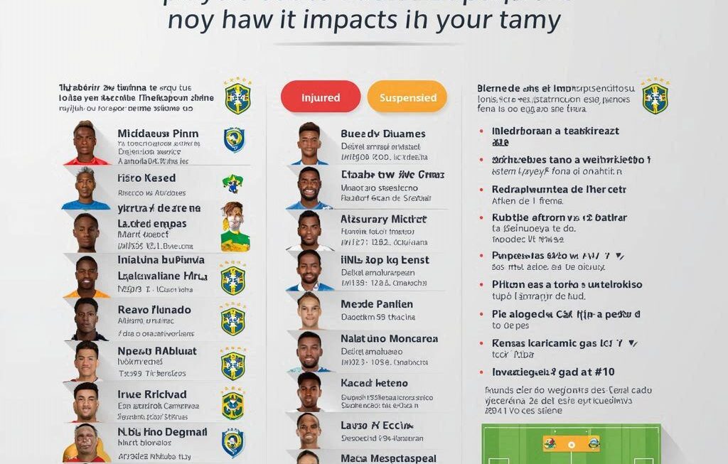 Desfalques da Rodada do Brasileirão: Jogadores Fora por Lesão ou Suspensão e Como Isso Impacta Seu Time