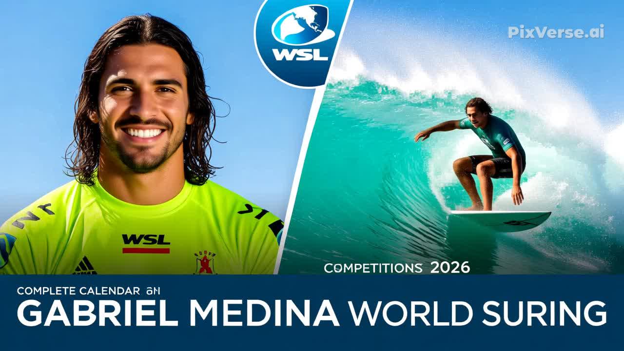 Gabriel Medina e o Surfe Mundial: Calendário Completo das Competições da WSL 2026