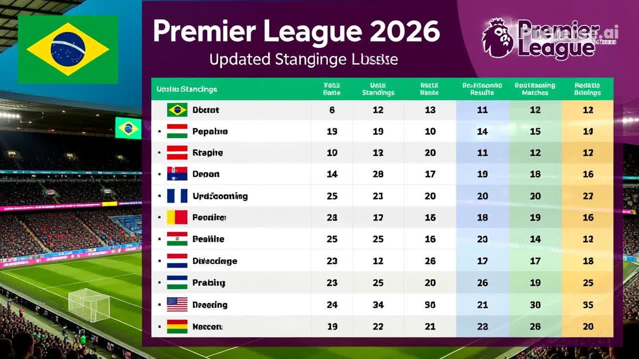 Tabela da Premier League 2026: Classificação Atualizada, Resultados e Próximos Jogos